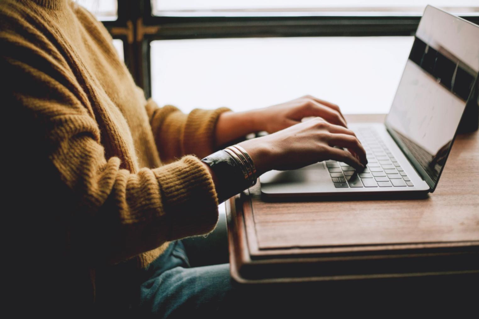 Students working on keyword research projects in collaborative environment